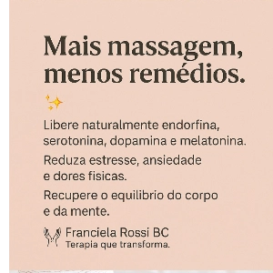 Massoterapeuta Terapeuta Corporal Franciela Rossi BC